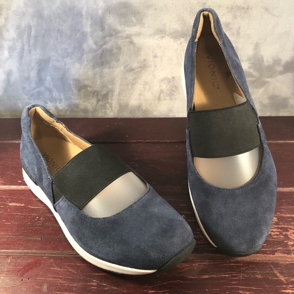 Vionic Women's Cosmic Cadee Mary Jane Slip-ons Size 9.5 Navy - Picture 1 of 7